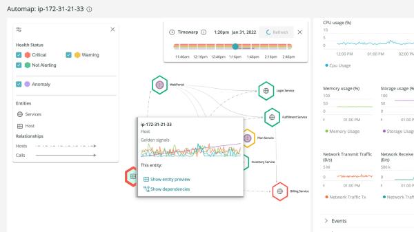 New Relic product screen capture